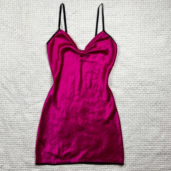Vintage 90’s Satin Mini Slip Dress - Picture 4 of 9